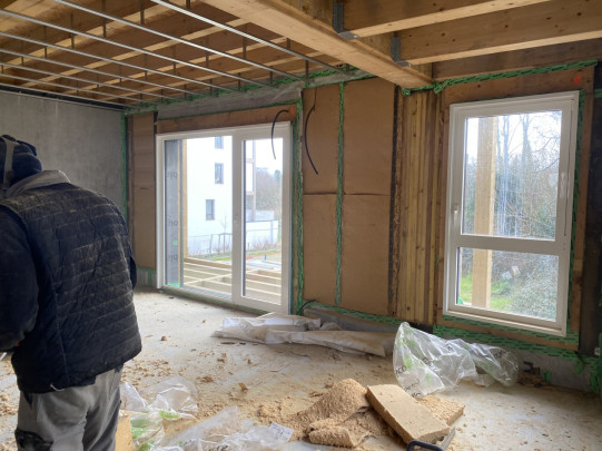 Remplcement de la laine de bois humide